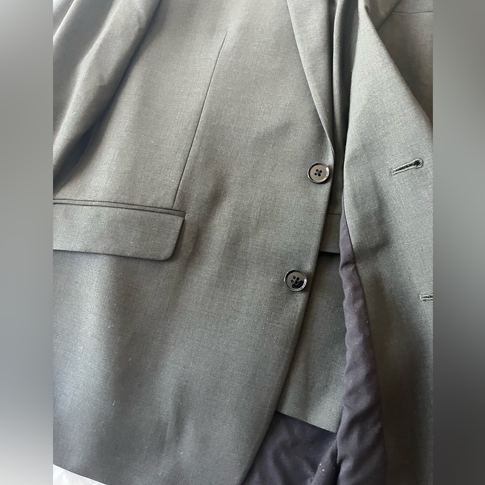 Express Suit Charcoal/Dark Green 44r 33x32 - Picture 3 of 16